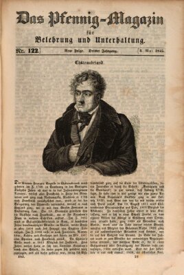 Das Pfennig-Magazin für Belehrung und Unterhaltung (Das Pfennig-Magazin für Verbreitung gemeinnütziger Kenntnisse) Samstag 3. Mai 1845