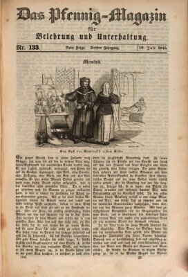 Das Pfennig-Magazin für Belehrung und Unterhaltung (Das Pfennig-Magazin für Verbreitung gemeinnütziger Kenntnisse) Samstag 19. Juli 1845