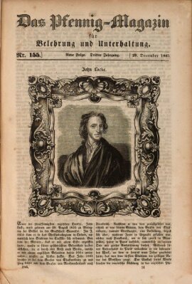 Das Pfennig-Magazin für Belehrung und Unterhaltung (Das Pfennig-Magazin für Verbreitung gemeinnütziger Kenntnisse) Samstag 20. Dezember 1845