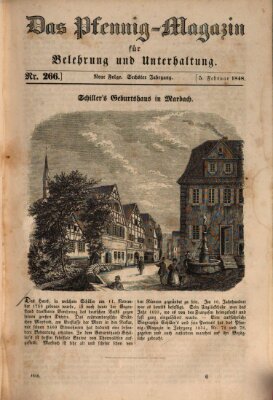 Das Pfennig-Magazin für Belehrung und Unterhaltung (Das Pfennig-Magazin für Verbreitung gemeinnütziger Kenntnisse) Samstag 5. Februar 1848