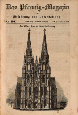 Das Pfennig-Magazin für Belehrung und Unterhaltung (Das Pfennig-Magazin für Verbreitung gemeinnütziger Kenntnisse) Samstag 16. September 1848