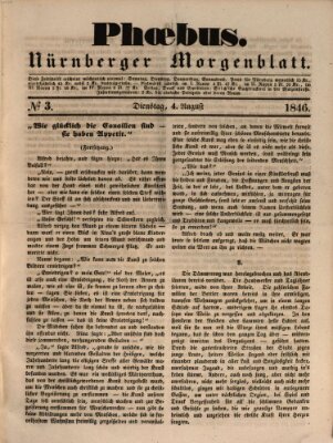 Phoebus (Nürnberger Tagblatt) Dienstag 4. August 1846