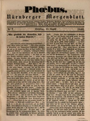 Phoebus (Nürnberger Tagblatt) Dienstag 11. August 1846