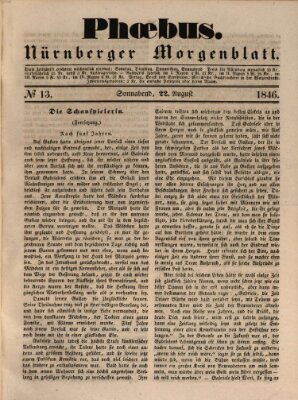 Phoebus (Nürnberger Tagblatt) Samstag 22. August 1846