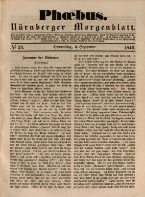 Phoebus (Nürnberger Tagblatt) Donnerstag 3. September 1846