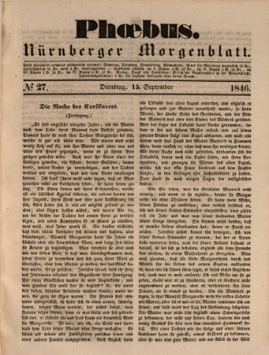 Phoebus (Nürnberger Tagblatt) Dienstag 15. September 1846