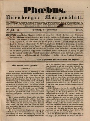 Phoebus (Nürnberger Tagblatt) Sonntag 27. September 1846