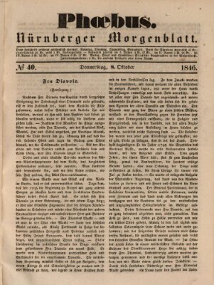 Phoebus (Nürnberger Tagblatt) Donnerstag 8. Oktober 1846