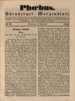 Phoebus (Nürnberger Tagblatt) Dienstag 8. Dezember 1846