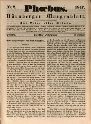 Phoebus (Nürnberger Tagblatt) Sonntag 3. Januar 1847