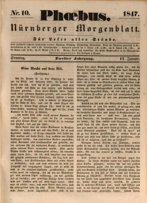 Phoebus (Nürnberger Tagblatt) Sonntag 17. Januar 1847