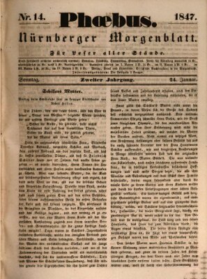 Phoebus (Nürnberger Tagblatt) Sonntag 24. Januar 1847