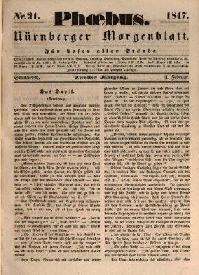 Phoebus (Nürnberger Tagblatt) Samstag 6. Februar 1847