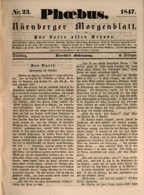 Phoebus (Nürnberger Tagblatt) Dienstag 9. Februar 1847