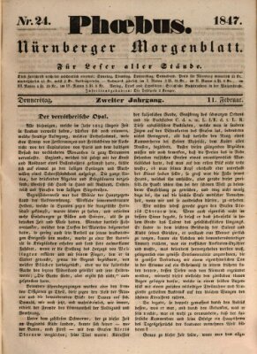 Phoebus (Nürnberger Tagblatt) Donnerstag 11. Februar 1847