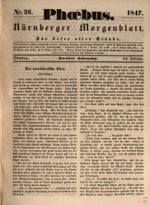 Phoebus (Nürnberger Tagblatt) Sonntag 14. Februar 1847