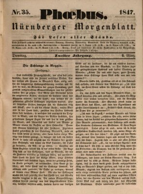 Phoebus (Nürnberger Tagblatt) Dienstag 2. März 1847