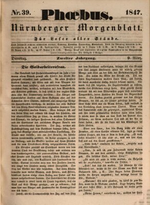 Phoebus (Nürnberger Tagblatt) Dienstag 9. März 1847