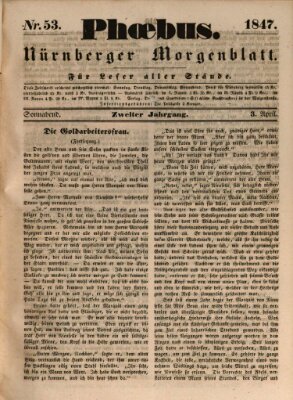 Phoebus (Nürnberger Tagblatt) Samstag 3. April 1847