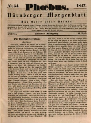 Phoebus (Nürnberger Tagblatt) Dienstag 6. April 1847