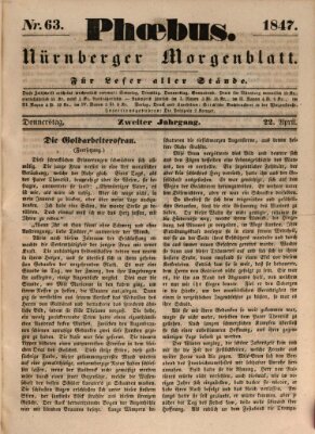 Phoebus (Nürnberger Tagblatt) Donnerstag 22. April 1847