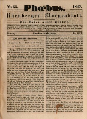 Phoebus (Nürnberger Tagblatt) Sonntag 25. April 1847