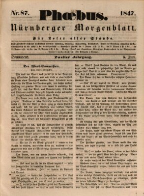 Phoebus (Nürnberger Tagblatt) Samstag 5. Juni 1847