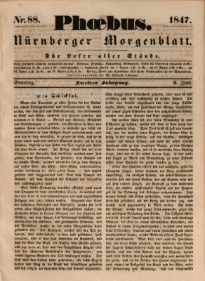 Phoebus (Nürnberger Tagblatt) Sonntag 6. Juni 1847