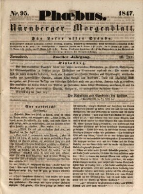 Phoebus (Nürnberger Tagblatt) Samstag 19. Juni 1847