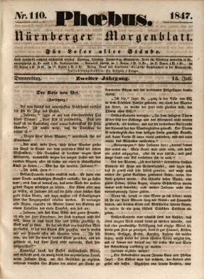 Phoebus (Nürnberger Tagblatt) Donnerstag 15. Juli 1847