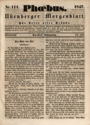 Phoebus (Nürnberger Tagblatt) Samstag 17. Juli 1847