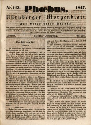 Phoebus (Nürnberger Tagblatt) Dienstag 20. Juli 1847