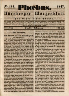 Phoebus (Nürnberger Tagblatt) Donnerstag 22. Juli 1847