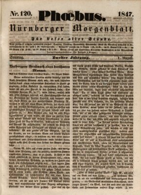 Phoebus (Nürnberger Tagblatt) Sonntag 1. August 1847