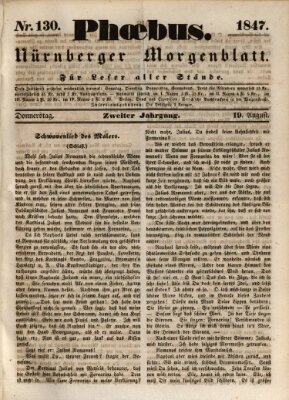 Phoebus (Nürnberger Tagblatt) Donnerstag 19. August 1847