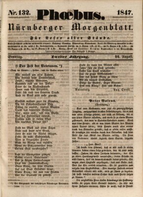 Phoebus (Nürnberger Tagblatt) Sonntag 22. August 1847