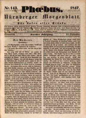 Phoebus (Nürnberger Tagblatt) Samstag 11. September 1847