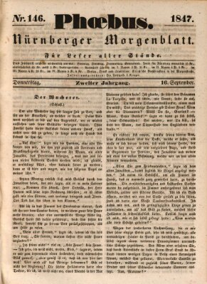 Phoebus (Nürnberger Tagblatt) Donnerstag 16. September 1847