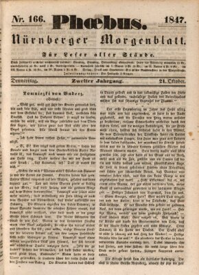 Phoebus (Nürnberger Tagblatt) Donnerstag 21. Oktober 1847