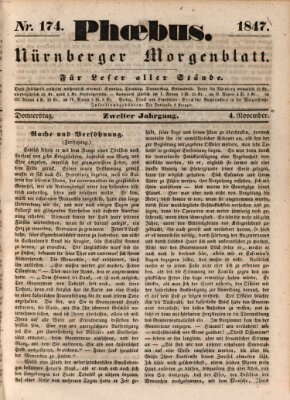 Phoebus (Nürnberger Tagblatt) Donnerstag 4. November 1847