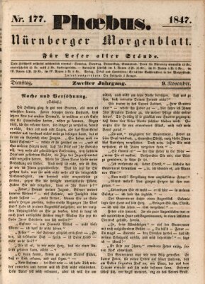 Phoebus (Nürnberger Tagblatt) Dienstag 9. November 1847