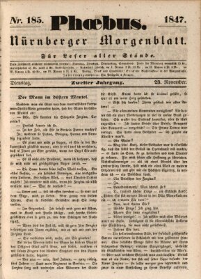 Phoebus (Nürnberger Tagblatt) Dienstag 23. November 1847