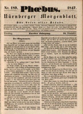 Phoebus (Nürnberger Tagblatt) Dienstag 30. November 1847