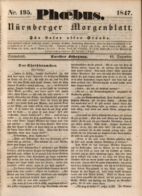 Phoebus (Nürnberger Tagblatt) Samstag 11. Dezember 1847