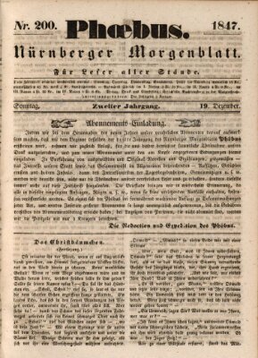 Phoebus (Nürnberger Tagblatt) Sonntag 19. Dezember 1847