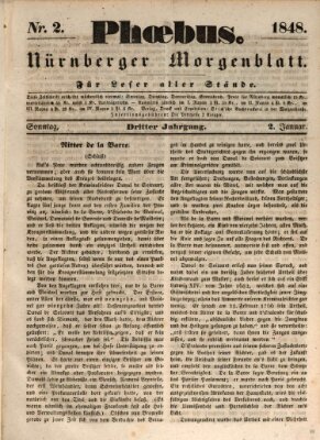 Phoebus (Nürnberger Tagblatt) Sonntag 2. Januar 1848