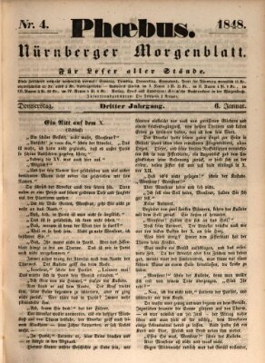 Phoebus (Nürnberger Tagblatt) Donnerstag 6. Januar 1848