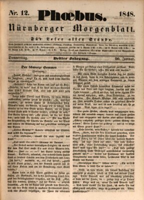 Phoebus (Nürnberger Tagblatt) Donnerstag 20. Januar 1848