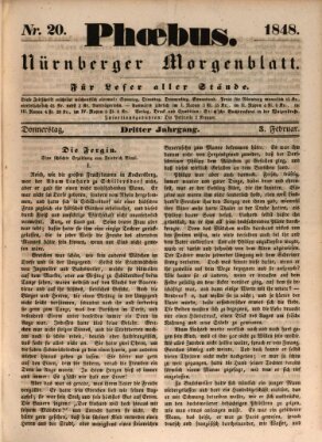 Phoebus (Nürnberger Tagblatt) Donnerstag 3. Februar 1848