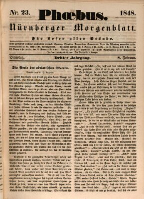 Phoebus (Nürnberger Tagblatt) Dienstag 8. Februar 1848